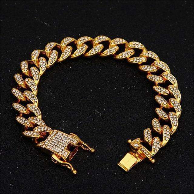 VVS Jewelry hip hop jewelry Cuban Gold/Silver Cuban Chain + FREE Cuban Bracelet Bundle - (TODAY ONLY)