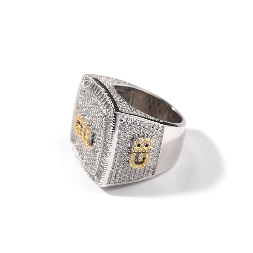 VVS Jewelry hip hop jewelry Custom Fully Iced Name Boss Ring