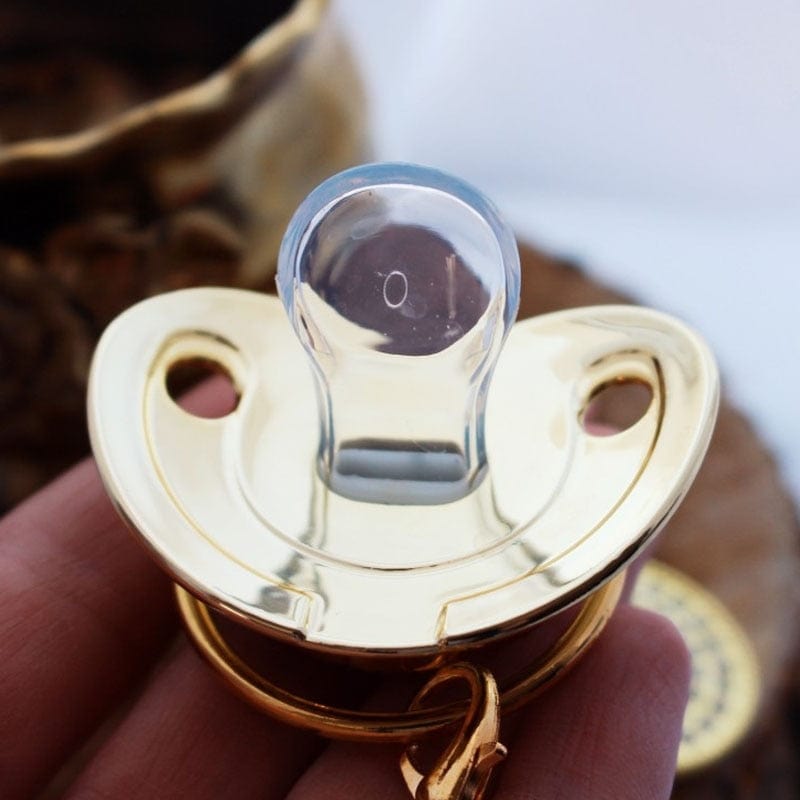 VVS Jewelry hip hop jewelry Custom Gold Bling Initial BPA Free Baby Pacifier