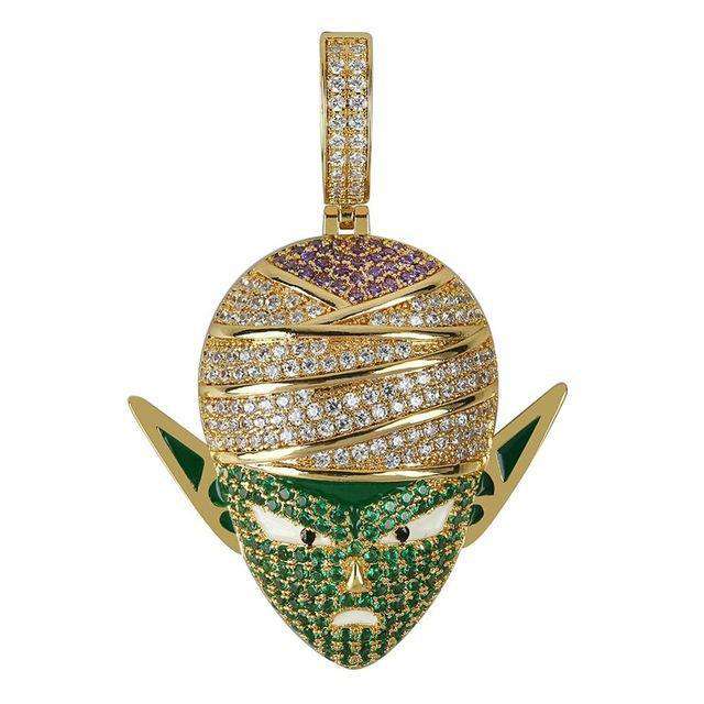 VVS Jewelry hip hop jewelry Gold / Cuban Chain / 18 inch Blingy Piccolo Dragon Ball Z Cuban Pendant Necklace