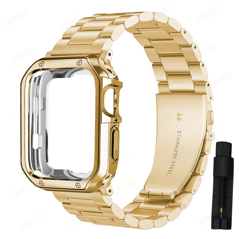 VVS Jewelry hip hop jewelry Gold / iwatch 7 8 45mm iWatch Watch Band and Case
