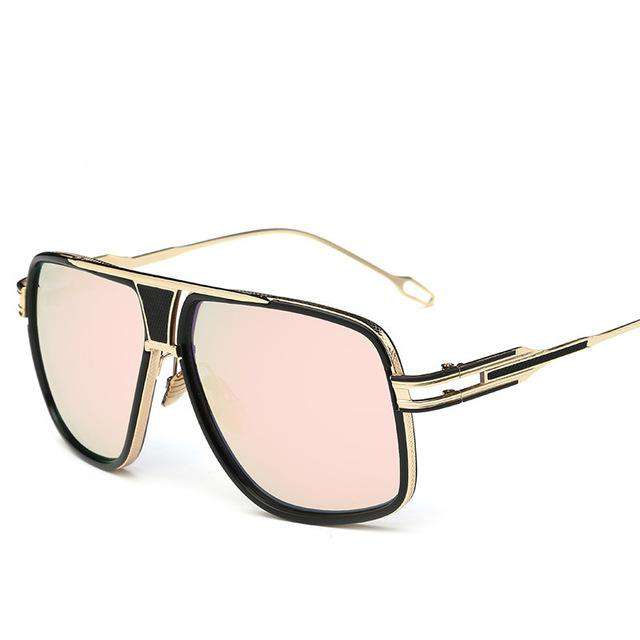 VVS Jewelry hip hop jewelry Gold-Pink Swagger Square Sunglasses