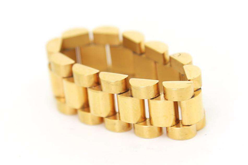 VVS Jewelry hip hop jewelry Gold/Silver Watch Band Ring
