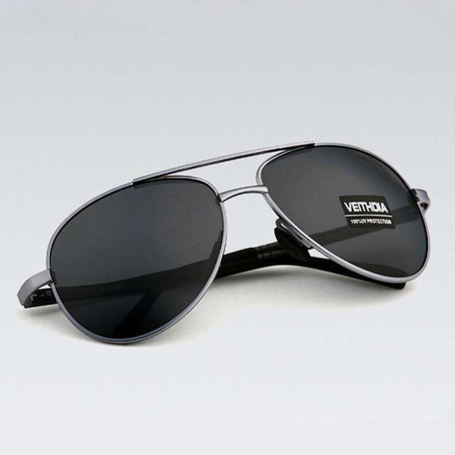 VVS Jewelry hip hop jewelry gray Classic Metal Framed Aviator Sunglasses