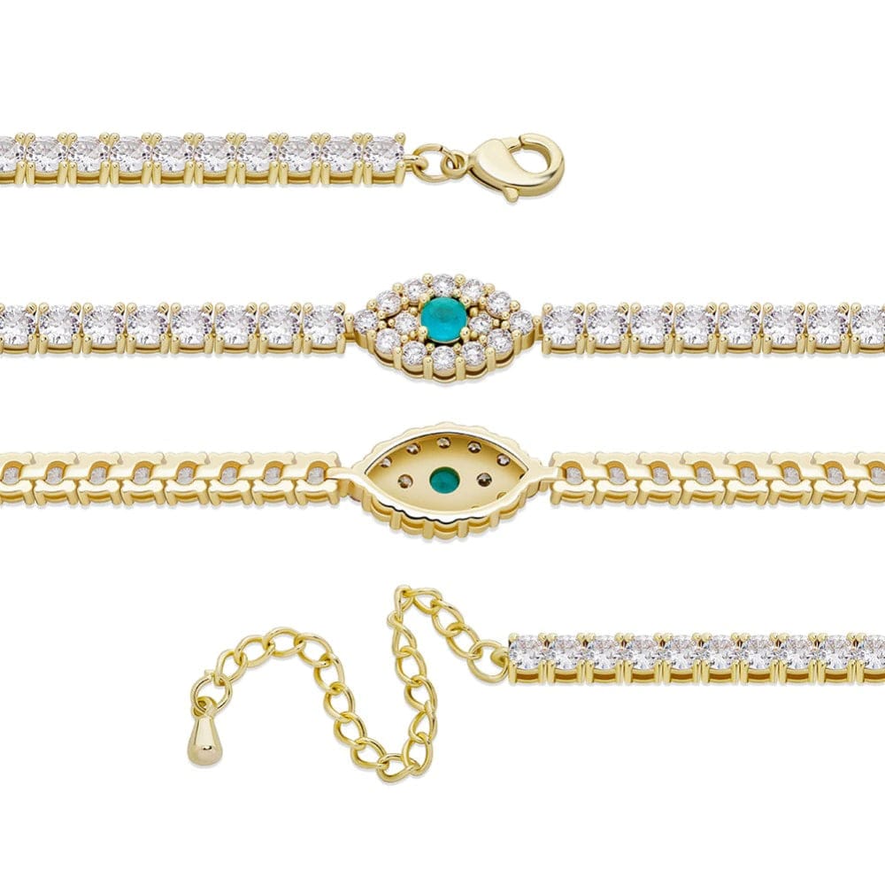 VVS Jewelry hip hop jewelry Iced out Evil Eye Anklet