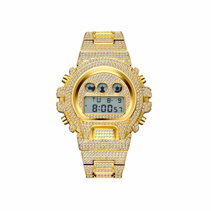 VVS Jewelry hip hop jewelry Iced Out G-Shock Style Digital Watch
