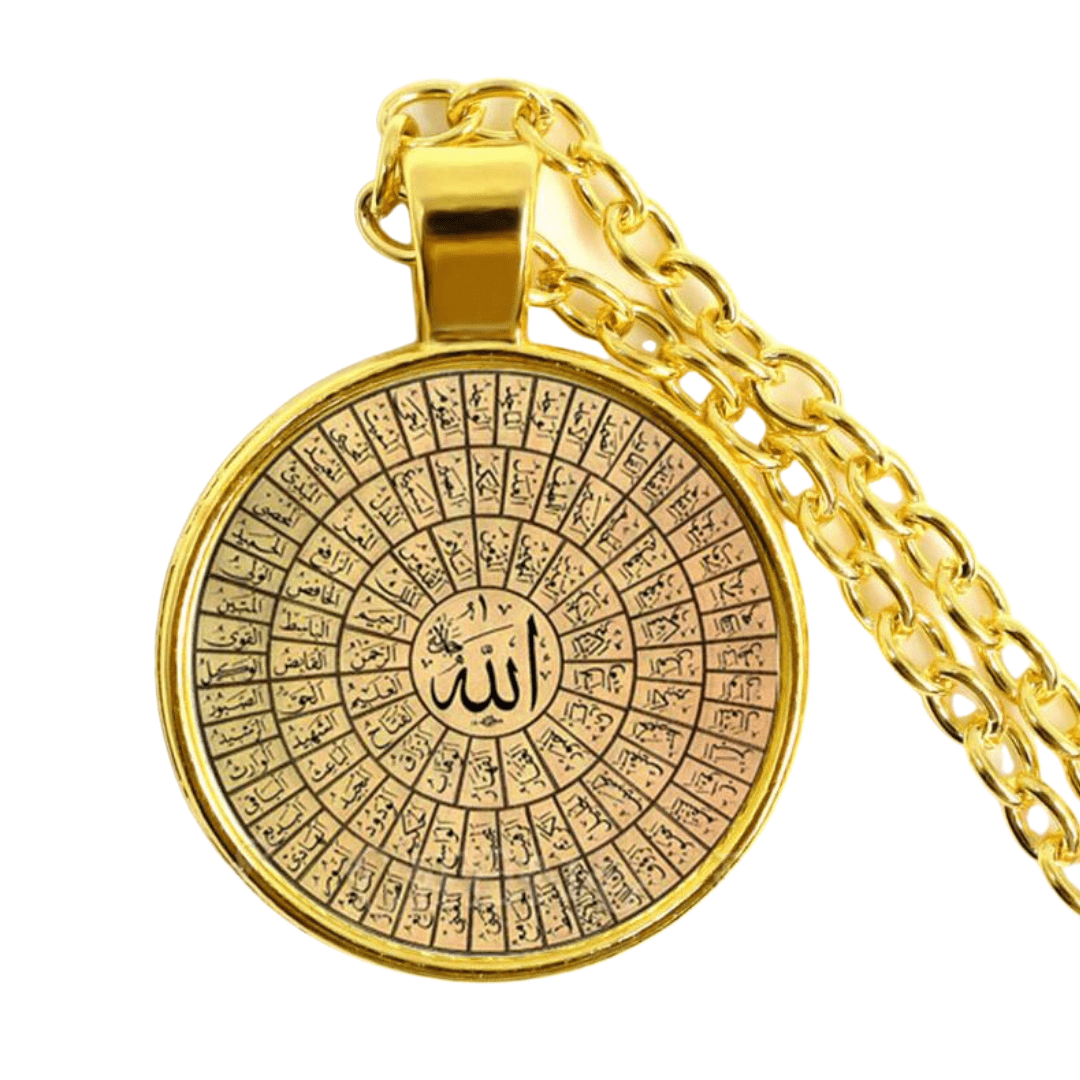 VVS Jewelry hip hop jewelry Islamic 99 Names of Allah Pendant Chain Necklace