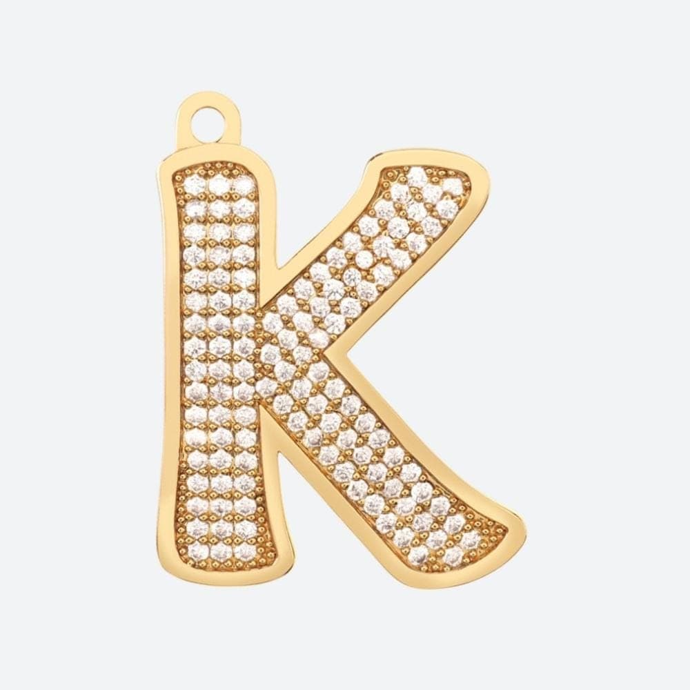 VVS Jewelry hip hop jewelry K Initial Dog Pendant