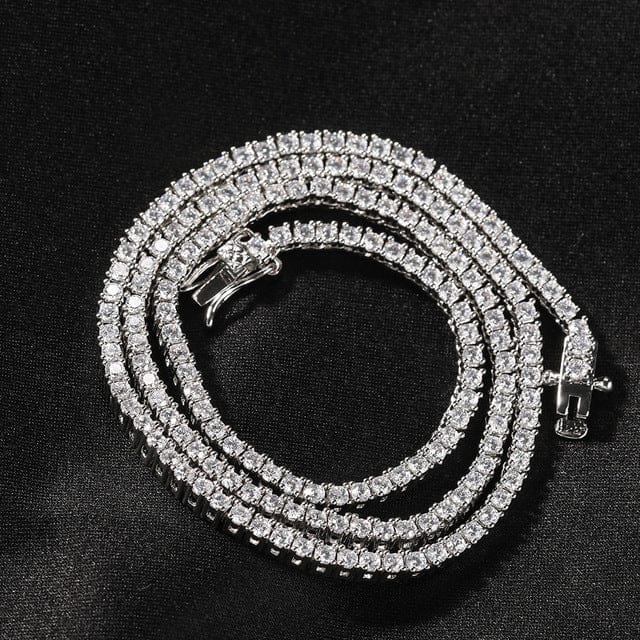 VVS Jewelry hip hop jewelry moissanite 3mm / 8" / Silver VVS Jewelry S925 Sterling Silver Moissanite Tennis Bracelet
