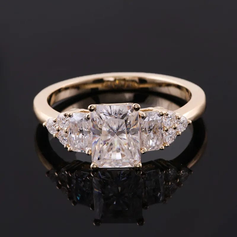 VVS Jewelry hip hop jewelry Moissanite 4 14K White Gold Moissanite Engagement Ring