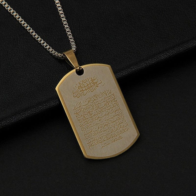 VVS Jewelry hip hop jewelry necklaces Gold Vintage Arabic Calligraphy Pendant