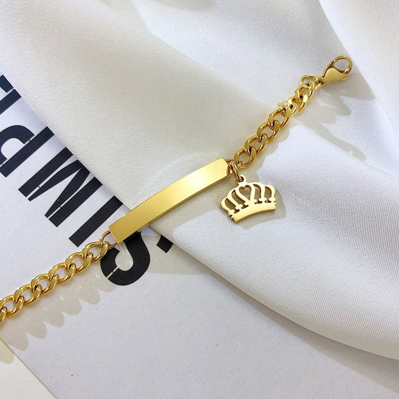 VVS Jewelry hip hop jewelry Personalized Engraved Baby Name with Pendant Bracelet