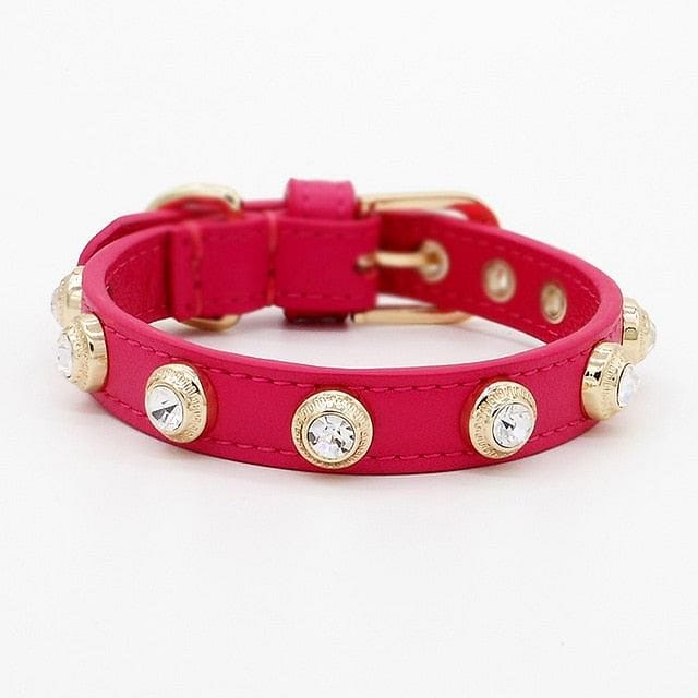 VVS Jewelry hip hop jewelry Pink / 11.6" Luxury Dog Collar Bling