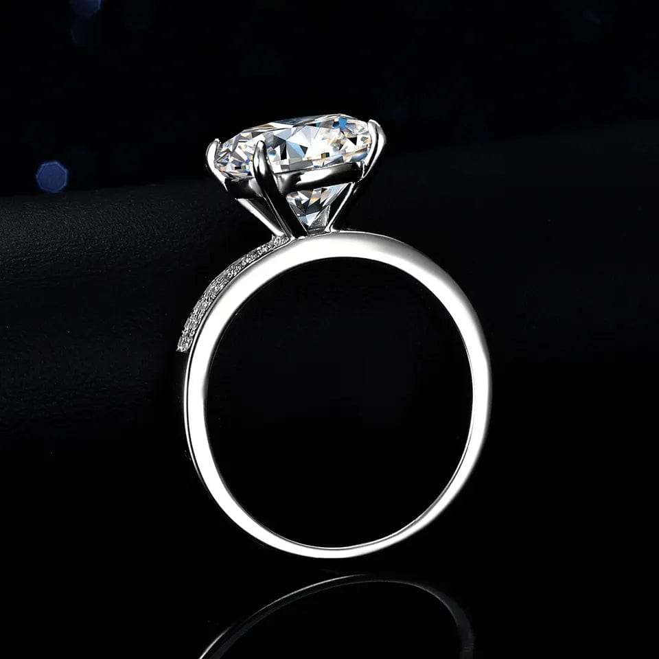 VVS Jewelry hip hop jewelry Radiant Sparkle 5CT 925 Sterling Silver Moissanite Engagement Ring