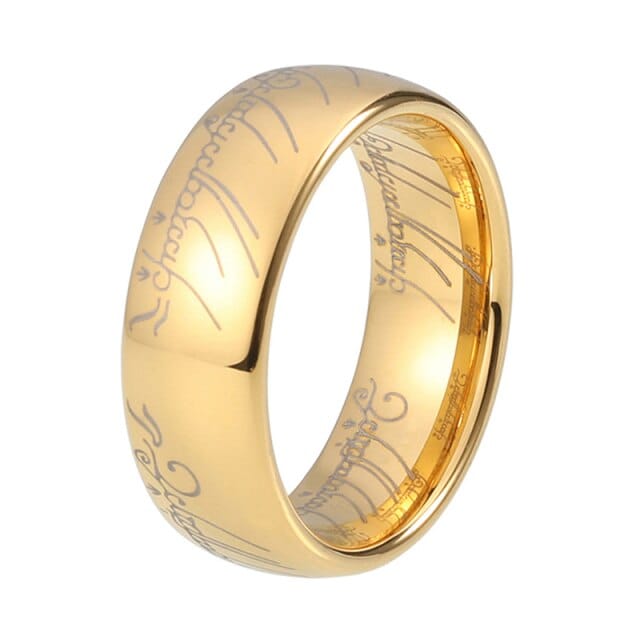 VVS Jewelry hip hop jewelry Rings LOTR One Ring Gold Plated Tungsten Carbide Ring Replica
