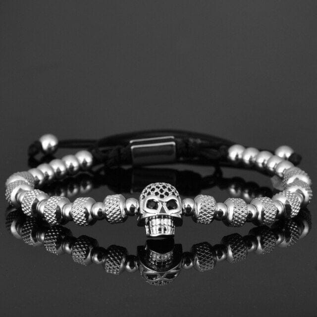VVS Jewelry hip hop jewelry Roman Skull 3pc Bracelet Set