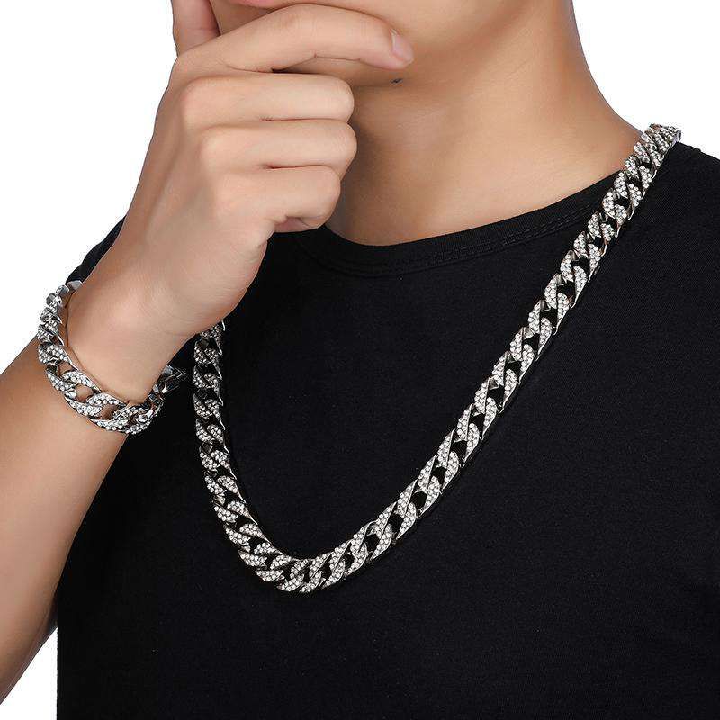VVS Jewelry hip hop jewelry VVS Jewelry 14k Gold/Silver Chain + FREE Bracelet Bundle - (TODAY ONLY QUICK DELIVERY)