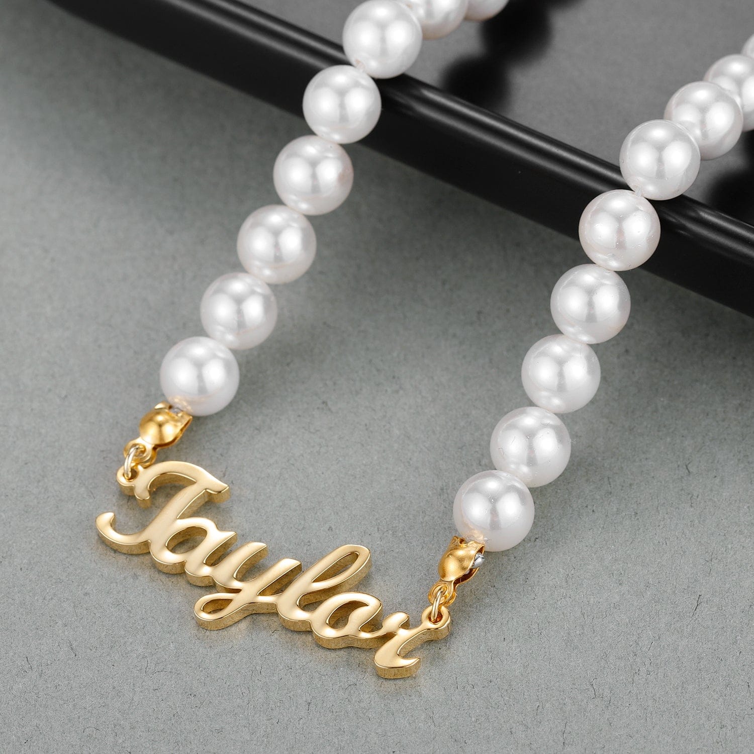 VVS Jewelry hip hop jewelry VVS Jewelry Pearl Custom Cursive Name Chain